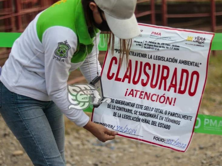 Procuraduría del Medio Ambiente del Estado clausura establo en Misantla