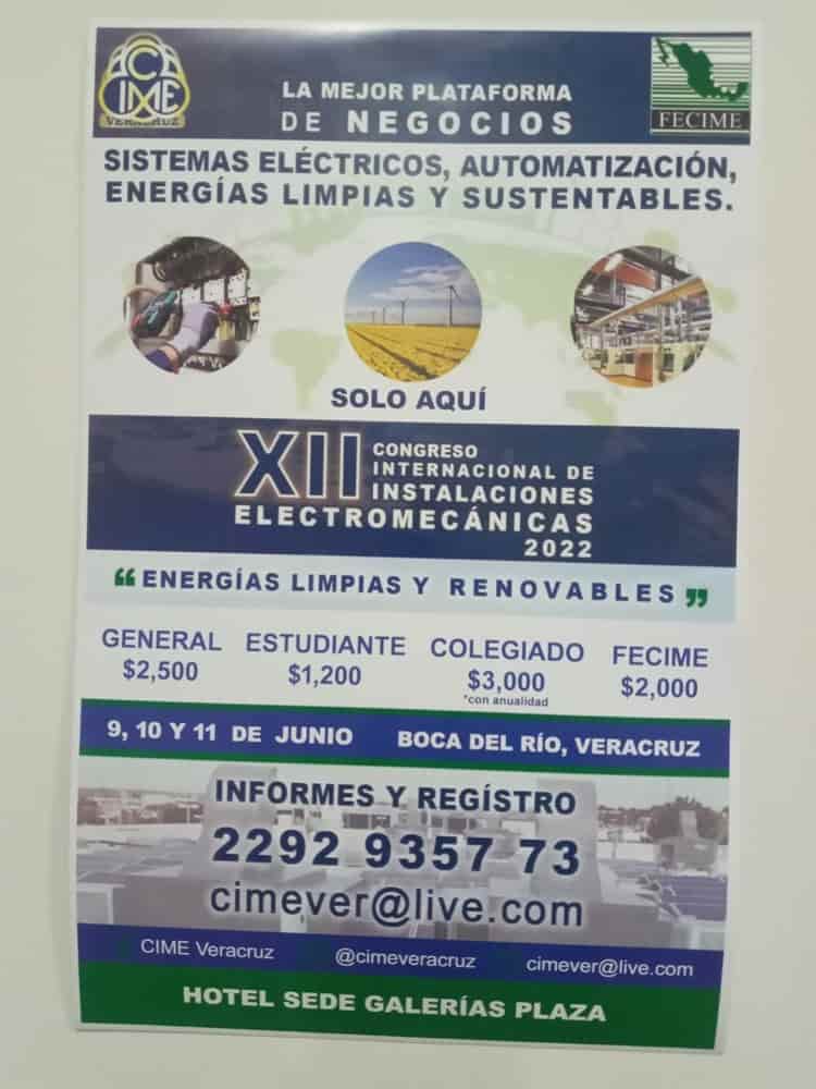 Anuncian Congreso Internacional de Instalaciones Electromecánicas 2022