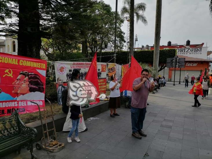 Sindicatos y agrupaciones conmemoran Día del Trabajo y externan exigencias en Orizaba