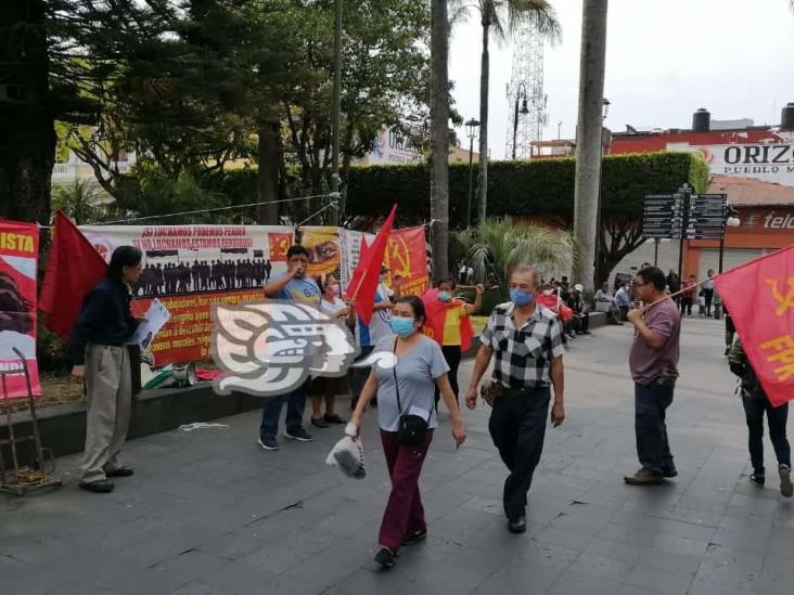 Sindicatos y agrupaciones conmemoran Día del Trabajo y externan exigencias en Orizaba