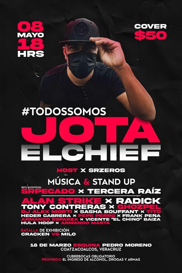 #TodosSomosJotaElChief, invitan a concierto con causa