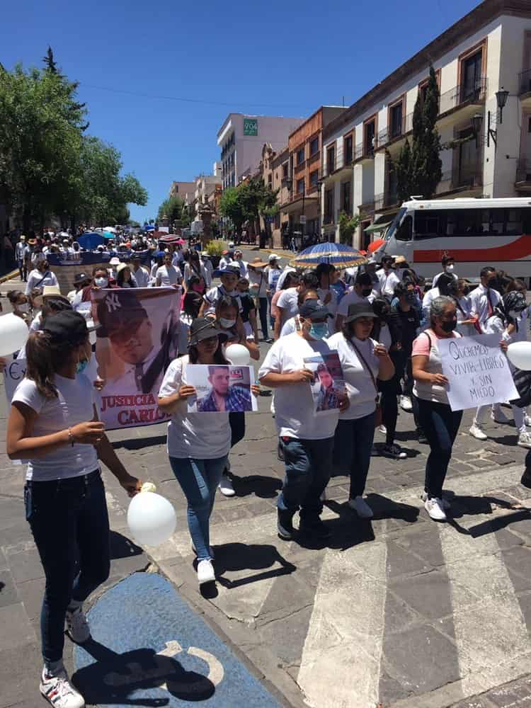 En Zacatecas, realizan marcha para exigir justicia por el asesinato de 4 estudiantes