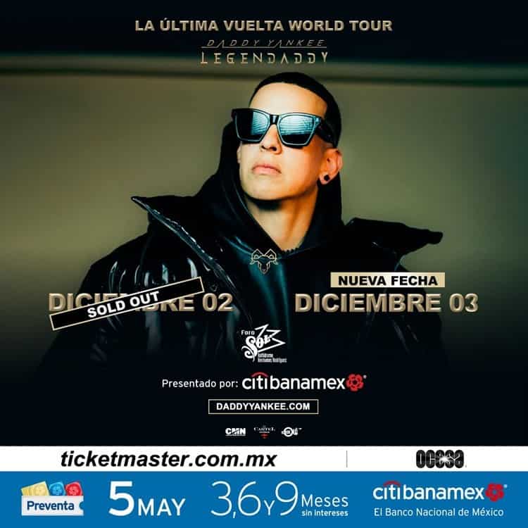 Daddy Yankee agota su segunda fecha para concierto en la CDMX, en menos de 24 horas