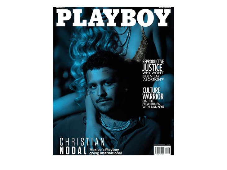 Christian Nodal sorprende al posar para revista Playboy