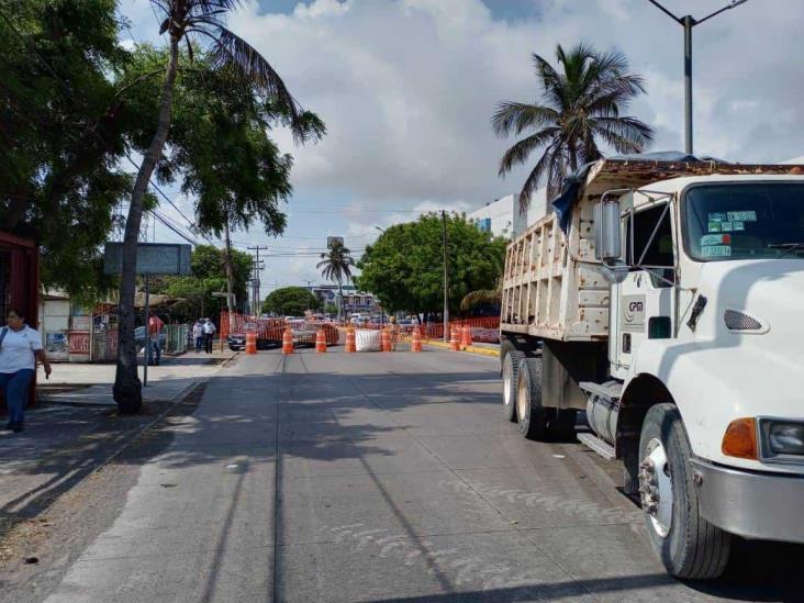 Se registran cierres viales en múltiples zonas del puerto de Veracruz