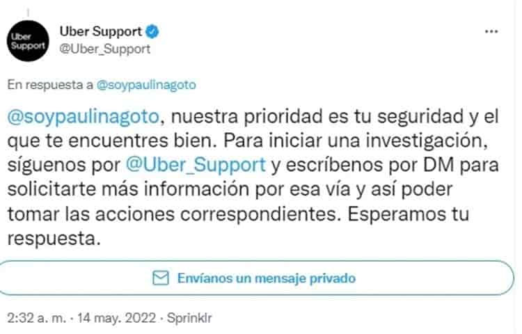 ¡Mega susto! Paulina Goto denunció terrible experiencia con conductor de Uber