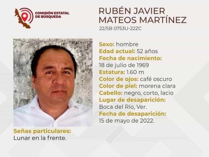 Desaparece hombre de 52 años en el municipio de Boca del Río