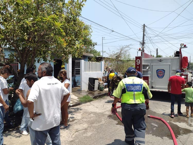 Se incendió vivienda en la colonia Venustiano Carranza en Boca del Río