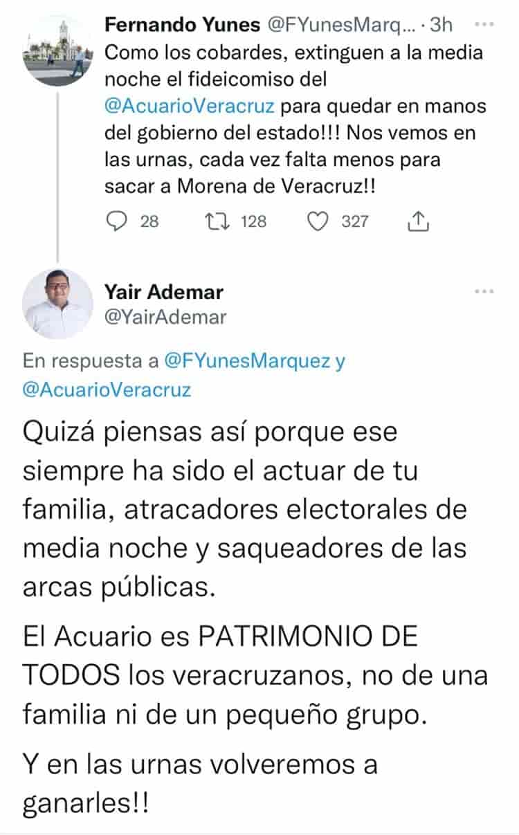 Arremete Fernando Yunes contra Gobierno del Estado por Acuario de Veracruz
