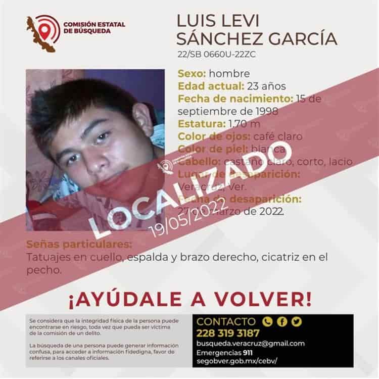 Localizan a joven desaparecido en Veracruz