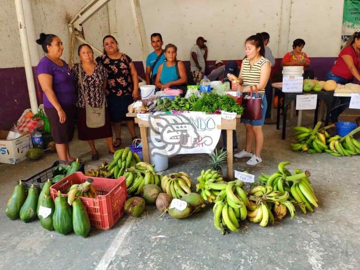 Instalan carranceños  tianguis de Sembrando vida