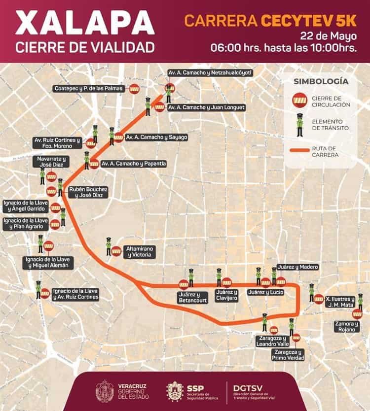 Cierran Centro de Xalapa por carrera atlética CECyTEV