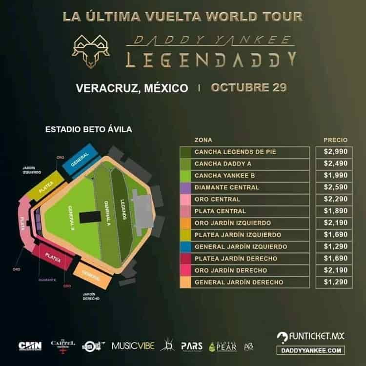 ¡Entérate! Estos son los precios para el concierto de Daddy Yankee, en Veracruz