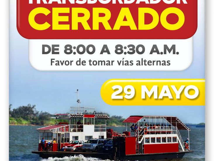 El Ferry suspenderá servicios este domingo en Coatzacoalcos