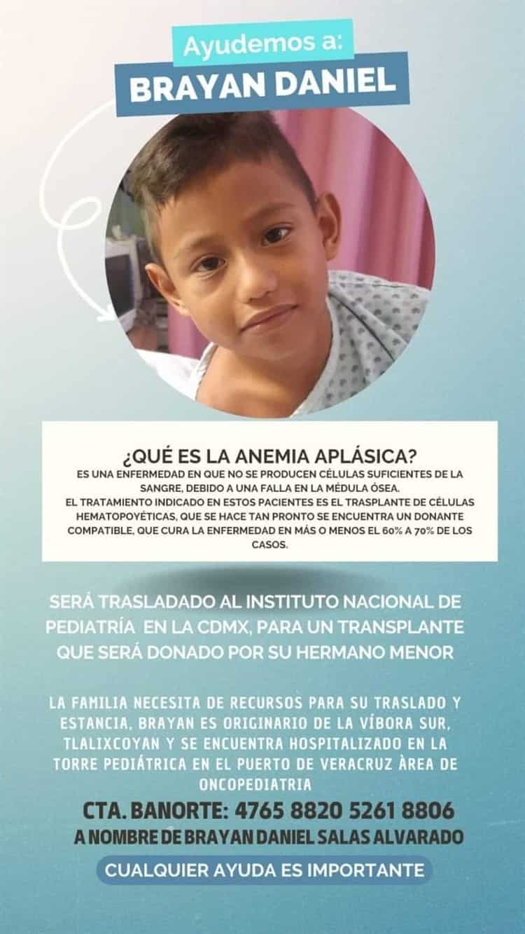 Solicitan apoyo para el pequeño Brayan Daniel en Veracruz necesita un trasplante