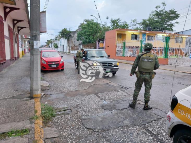 Así es el operativo de Sedena en el centro de Veracruz