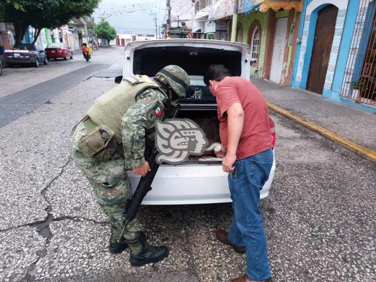 Así es el operativo de Sedena en el centro de Veracruz