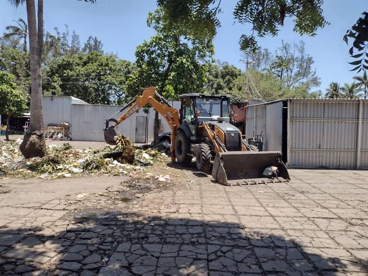 Mercado de flores  en Vercruz acumula toneladas de desechos