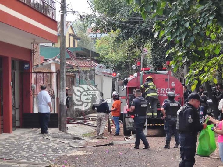 Reportan incendio de vivienda en fraccionamiento INDECO Animas, en Xalapa