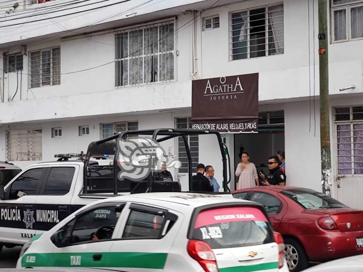 Movilización policiaca tras robo en Joyería de avenida Pípila, en Xalapa