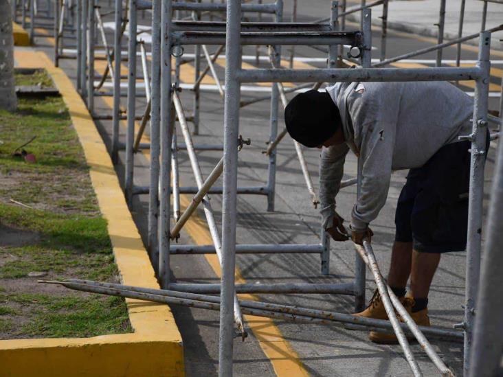 Cortan pavimento del bulevar de Veracruz por paseos del Carnaval