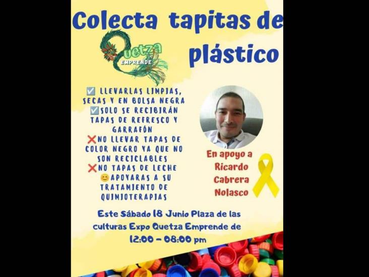 Preparan en Coatza nueva colecta de tapitas en apoyo a Ricardo Cabrera