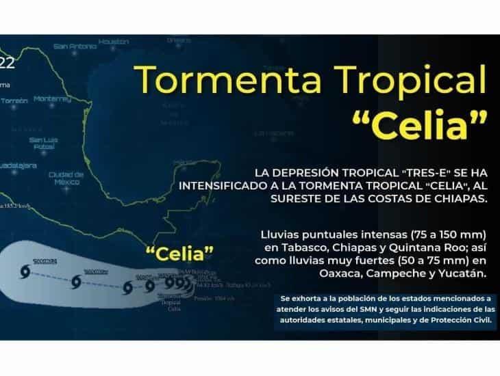 Tormenta tropical ‘Celia’ se forma en el Pacífico