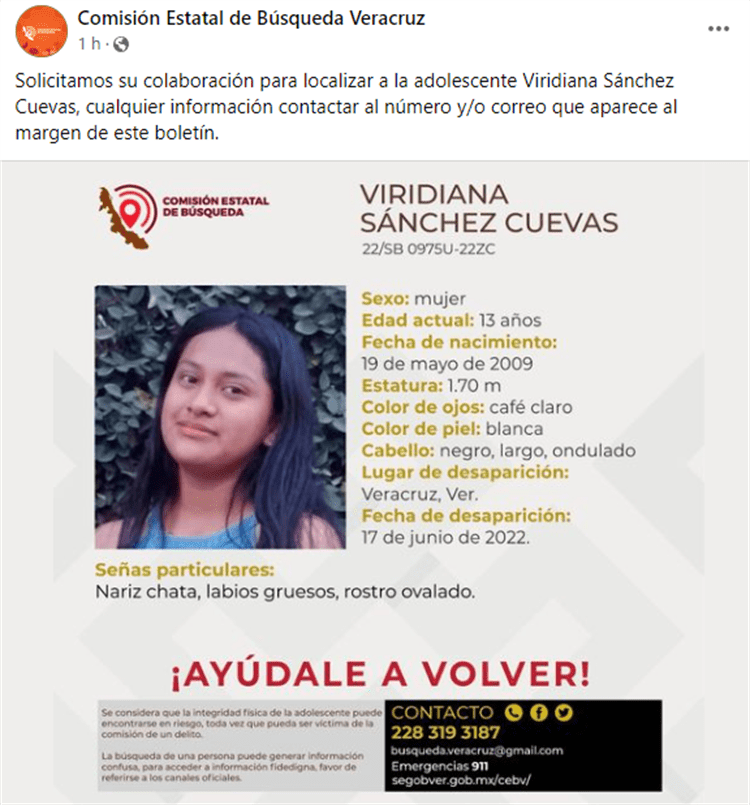 Buscan a joven de 13 años que desapareció en el puerto de Veracruz