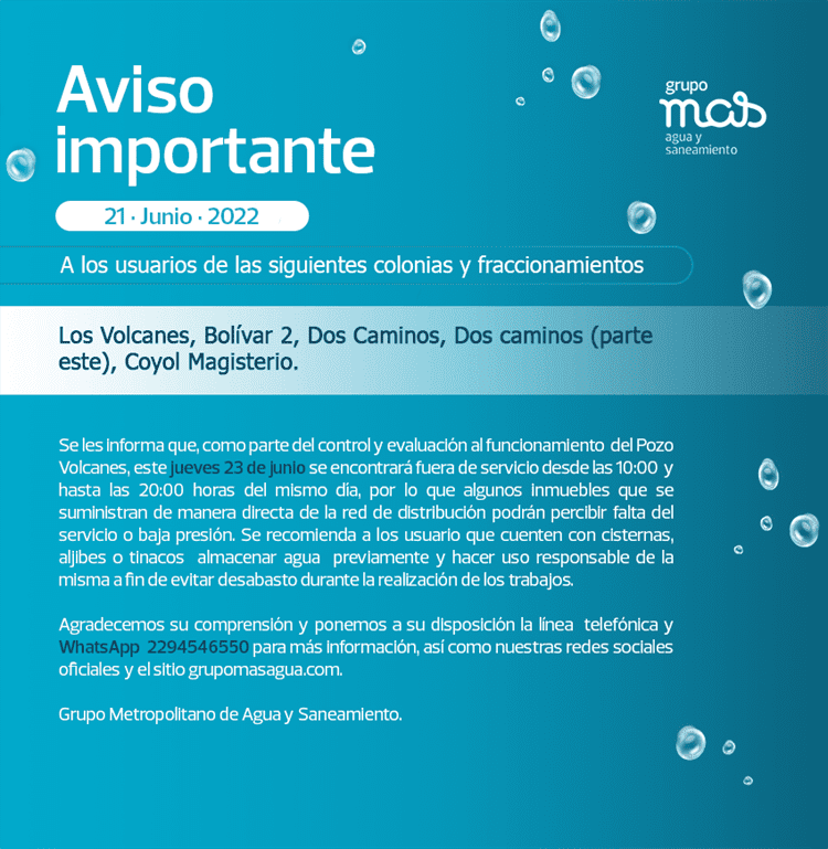 ¡Entérate! Estas 5 colonias de Veracruz no tendrán agua potable el próximo jueves