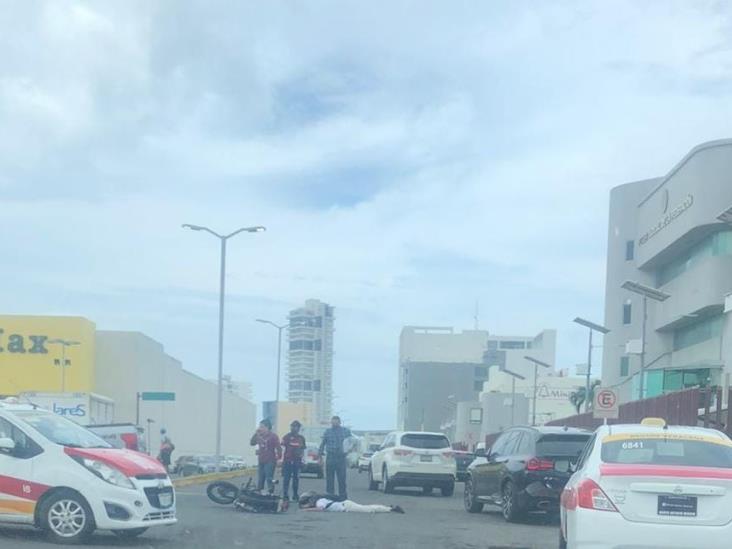 Atropellan a motociclista en la calzada Juan Pablo II, en Boca del Río
