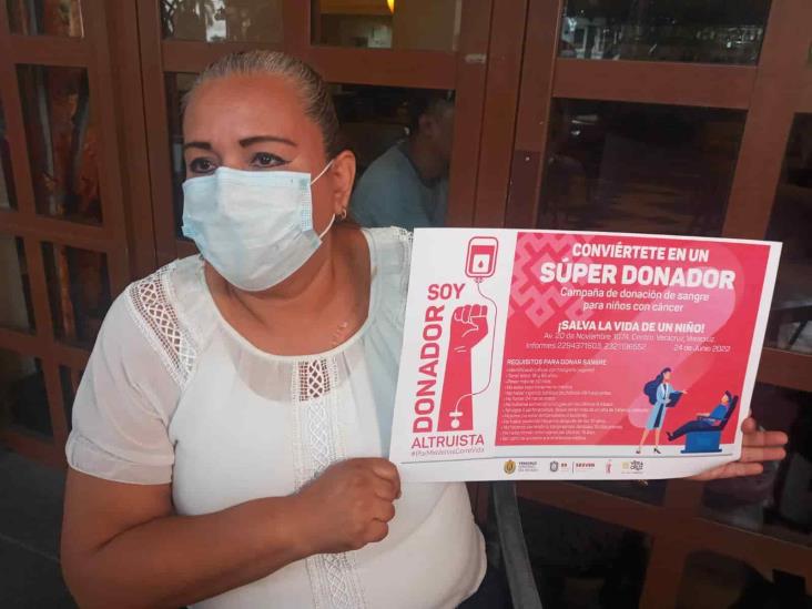 Invitan a la sociedad a donar sangre altruistamente para niños con cáncer de Veracruz