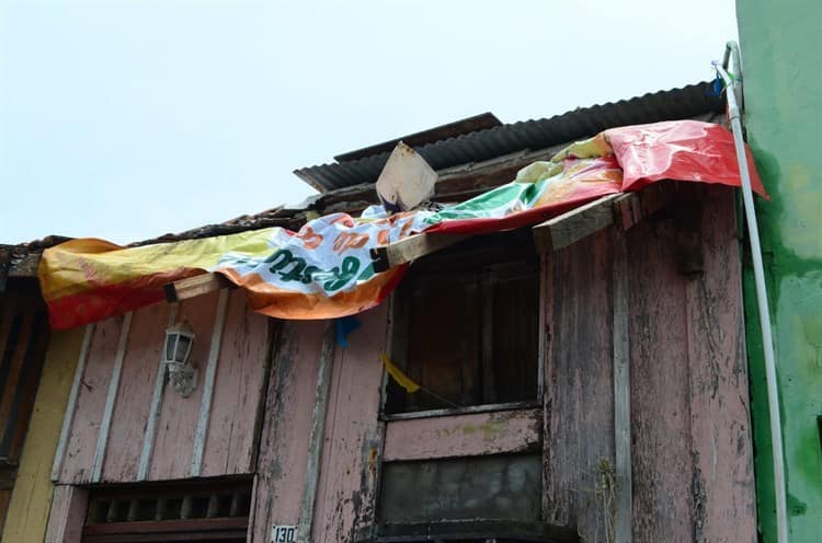 Barrio de la Huaca afectado por las lluvias en Veracruz