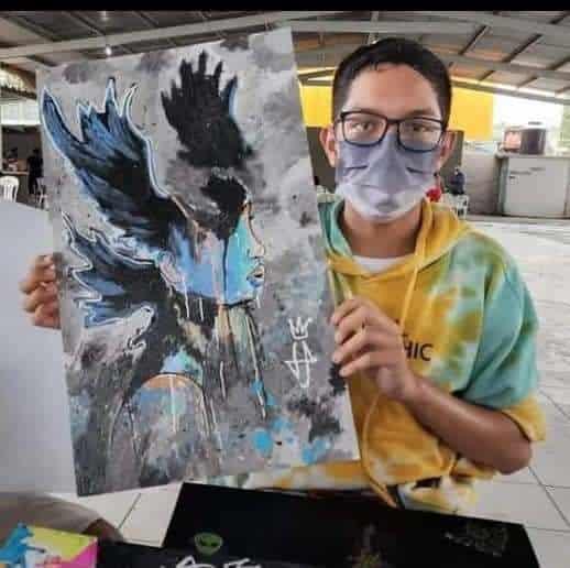 En Actopan, artista veracruzano pide apoyo para costear su material