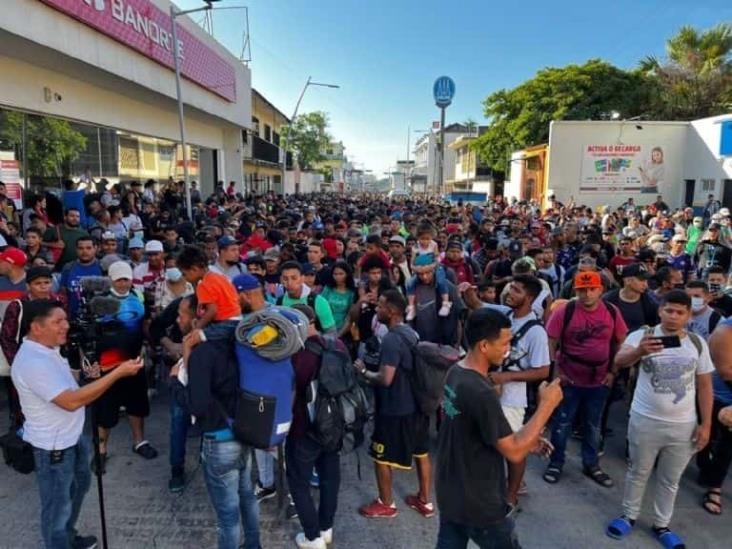 Avanza nueva caravana migrante con más de 2 mil personas desde Tapachula, Chiapas