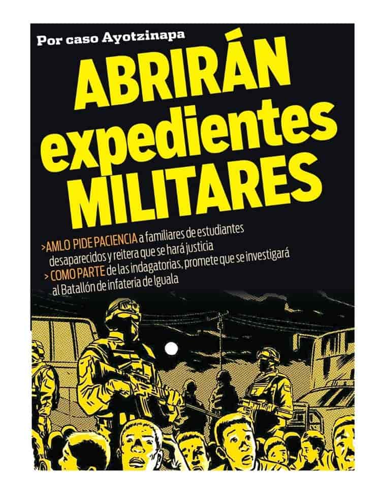 Abrirán expedientes militares por caso Ayotzinapa