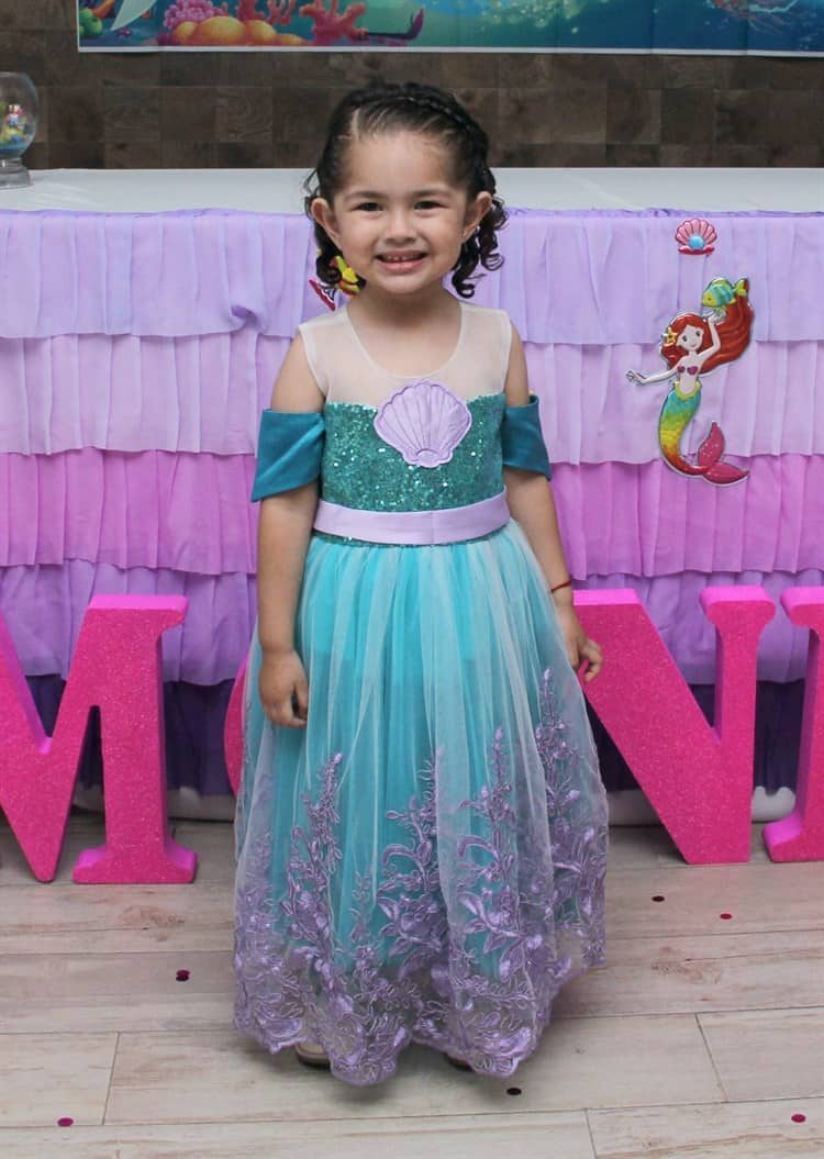 Moniquita Maza Reyes cumple 3 años de edad con temática de La Sirenita