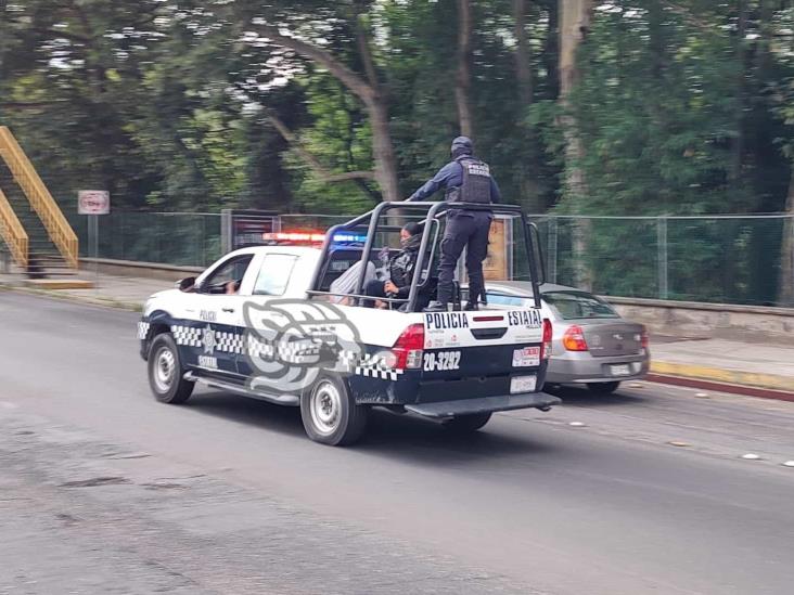 Reportan movilización policiaca en Xalapa tras captura de asaltantes: hay un herido