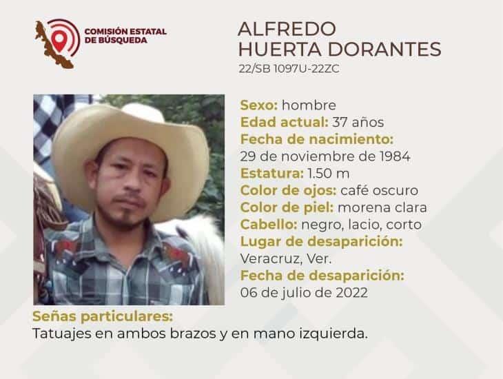 Desaparece Alfredo Huerta Dorantes de 37 años en calles de Veracruz