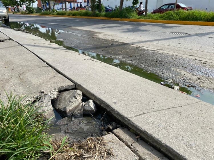 Vecinos de Lagos de Puente Moreno denuncian drenajes en mal estado con agua sucia