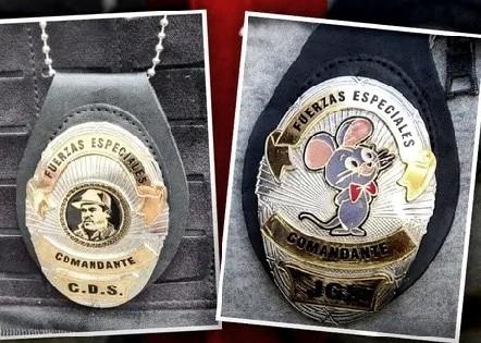 Sicarios del CDS usan placas grabadas con rostro de El Chapo y un ratón