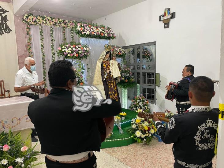 Fieles católicos de Agua Dulce celebraron a la Virgen del Carmen
