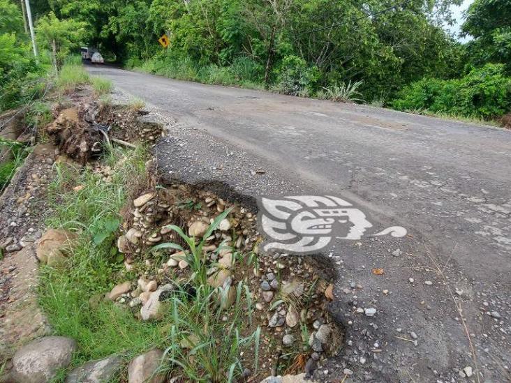 Peligro carretero por puente vado a punto de colapsar en la Misantla-Martínez