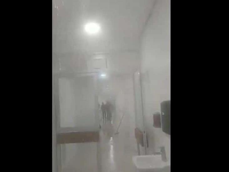 Se inunda hospital de Perote, a menos de 24 horas de haber sido inaugurado (+Video)