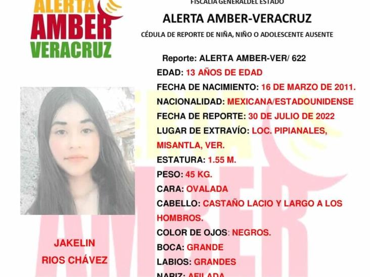 Emiten Alerta Amber tras desaparición de menor en Misantla