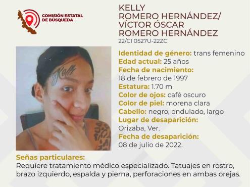 Buscan a Kelly Romero, mujer trans que desapareció en Orizaba