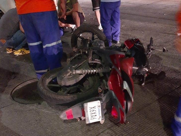 Motociclista resulta lesionado en accidente registrado en la avenida Rafael Cuervo
