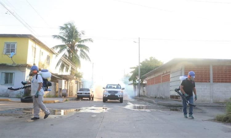 Inician fumigación contra dengue en colonia Miguel Alemán en Boca del Río
