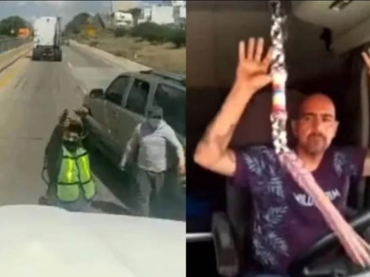 (+Video) Captan robo armado de tráiler en carretera Querétaro-Irapuato