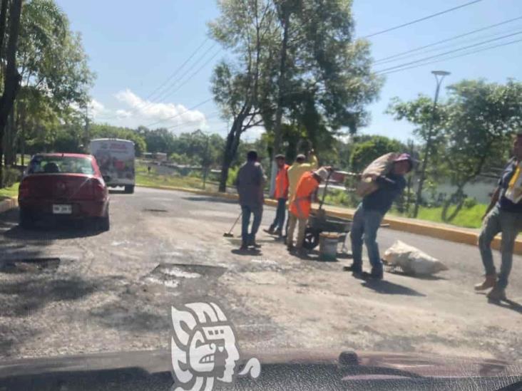 ¡No duró!, reparación de avenida Circuito Presidentes en Xalapa