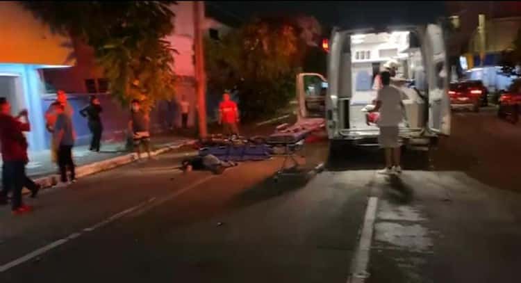 Choque de motos deja dos personas heridas en Veracruz